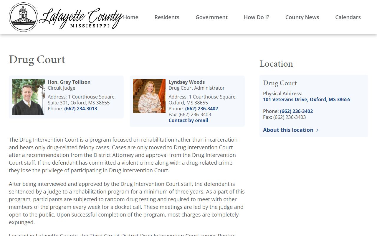 Marshall County charge records, Third Circuit District Drug Intervention Court page